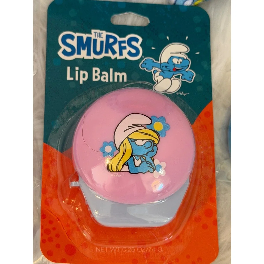 The Smurfs Spa Gift Set Headband Makeup Remover Pads Compact Mirror Lip Balm NEW